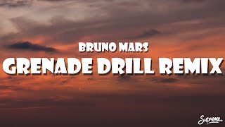 Bruno Mars  Grenade Drill Remix Lyrics [upl. by Ekaterina323]