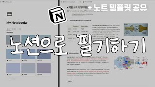 필기는 노션으로 정착했어요  Notion 필기노트 템플릿으로 쉽게 필기하기 [upl. by Eirolam301]