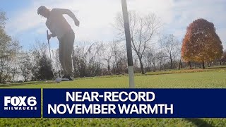 November’s nearrecord warmth draws Wisconsinites outdoors  FOX6 News Milwaukee [upl. by Fogg]