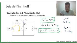 Circ Elétricos 21  Exemplo 3  aplicação Leis de Kirchhoff [upl. by Hofstetter]