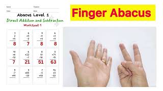 Abacus Worksheet Level 1 Addition and Subtraction with solution Finger Abacus Level 1 Abc tube TV [upl. by Reivaj]