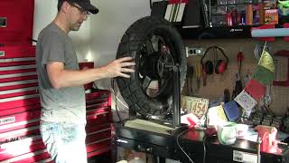 Change Rear Motorcycle Tire Suzuki VStrom 1000 Part 2 [upl. by Hyman]