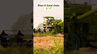 Harvester dhan katai 🌾🌱Chalu 😲 [upl. by Krakow]