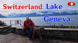 Lake Geneva Walking Tour 4K  Winter Views in Switzerland February 2024 [upl. by Ydnem577]