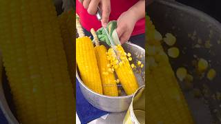 Perfect Steamed Cron Cutting Peeling Skill  Malaysia Street Food [upl. by Islaen]