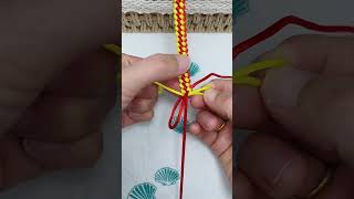 How to knit a youthful 2color round bracelet diy crafting diycraft [upl. by Nagel779]