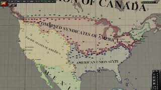 American Civil War Timelapse  HOI4 Kaiserreich [upl. by Mighell165]