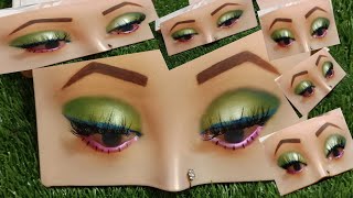 Green Eye Makeup  Eye Tutorial  Makeup by sajal [upl. by Eidas300]