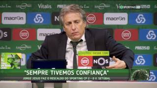 Conferência de Imprensa Jorge Jesus  Sporting CP X Vitória FC  3 de dezembro de 2016 [upl. by Gill375]