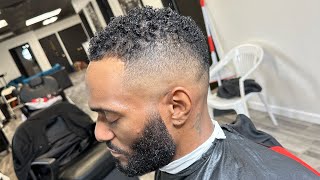 UBP Roxborough High Top Fade with Curl Enhancement [upl. by Haley420]