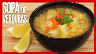 😋 Cómo Hacer SOPA DE VERDURAS Casera ► Receta Saludable con 🥕🌽🥔🧄 y [upl. by Carilyn]