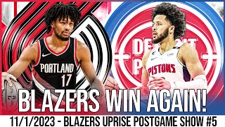 Portland Trail Blazers vs Detroit Pistons Recap  Blazers Uprise Postgame Show [upl. by Artenek]