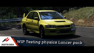 Assetto Corsa  WIP TESTING Lancer EVO 789 PACK [upl. by Gluck152]