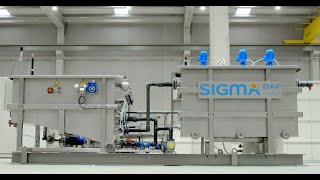 Compact dissolved air flotation system with physicochemical pretreatment unit  SIGMADAF [upl. by Farver]