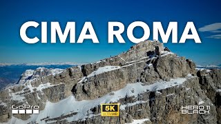 CIMA ROMA con le ciaspole dal Rifugio Stoppani  Madonna di Campiglio  Dolomiti di Brenta 5K [upl. by Rafter]