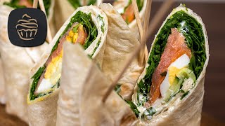 Rucola Lachs Wraps selber machen  Schnelles amp Leckeres Fingerfood [upl. by Jeffery730]