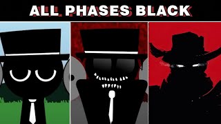 All Phases of Character Black in Incredibox Sprunki [upl. by Nhguavoj]