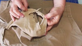 How to fix a pocket with holes  diy sewing project  43 [upl. by Ahsineb]