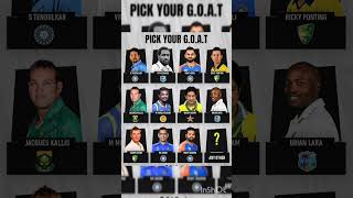 Pick yor GOAT  shortvideo sports shorts viratkohli rohitsharma [upl. by Inaffit]