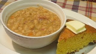 Homemade Bean Soup  Northern Beans with Ham Hocks  Bean Soup Recipe [upl. by Maze]