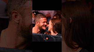 Minka kelly and Dan reynolds at UFC 303 🥰 love how playful they are imaginedragons [upl. by Danna58]