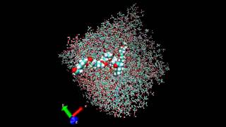 Molecular dynamics simulation of polycaprolactone in a mixture of water and acetone [upl. by Hsirt]