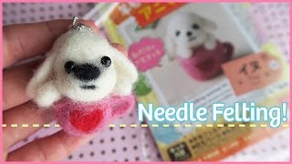 DIY Needle Felted Dog my first time  Daiso Kit [upl. by Eisenstark936]