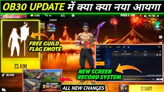 FREE FIRE OB30 UPDATE FULL DETAILS  FREE FIRE NEW UPDATE 28 SEPTEMBER  FREE FIRE NEW EVENT [upl. by Larcher]