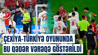 ÇexiyaTürkiyə matçında hansı futbolçulara vərəqə göstərildi [upl. by Naie]