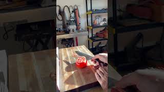 Thin Tomato Slicing With A High Quality Knife [upl. by Anima]