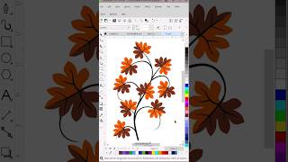 HOW TO DRAW FALL LEAF DESIGN IN COREL DRAW FOR BIGINERS trending viralshort shortvideo shorts [upl. by Eigna]