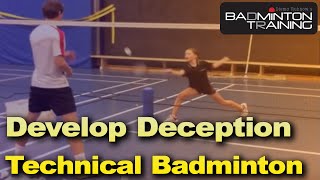 Badminton Training Kurze Schlagbewegung Vorderfeld Push Technique Short Movement Forehand [upl. by Ardeha]