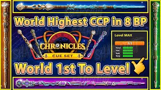 😱 New Chronicles Cue Set Level Max  8 Ball Pool 😱 World 1st to Level Max All 😍 By Shary Jutt Gamer [upl. by Colan539]