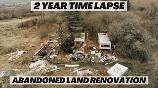 2 YEARS OFF GRID Everything we built on our abandoned land Renovation TIME LAPSE [upl. by Eissel]