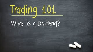 Trading 101 What is a Dividend [upl. by Bithia134]