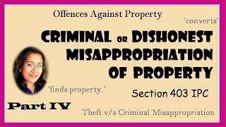 CRIMINAL MISAPPROPRIATION OF PROPERTY DISHONEST MISAPPROPRIATIONSECTION 403 IPCPUNISHMENTUGCNET [upl. by Nirda]