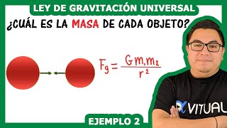 Ley de gravitación universal ejemplo 2  Física  Vitual Universitario [upl. by Territus]