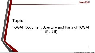 TOGAF Document Structure and Parts of TOGAF Part B [upl. by Cain]