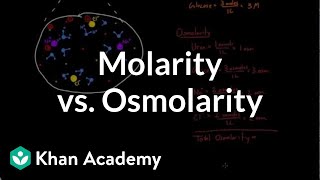 Molarity vs osmolarity  Lab values and concentrations  Health amp Medicine  Khan Academy [upl. by Corbet527]