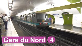 Métro de Paris  Gare du Nord  Ligne 4  RATP MP89  2014 [upl. by Demmer576]