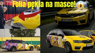 detailing wrapping Oklejanie Skody Octavii 3 VRS – Pękła folia na masce 🔥 Indywidualny projekt [upl. by Bernarr978]