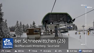 Schneewittchen Ski Lift Full Ride 🚡 Winterberg Skiliftkarussell Sauerland 🇩🇪  Built by Doppelmayr [upl. by Nodal]