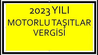 2023 Motorlu Taşıtlar Vergisi Motorlu Taşıtlar Vergisi ne kadar oldu  MTV 2023  mtv vergisi [upl. by Wilcox]