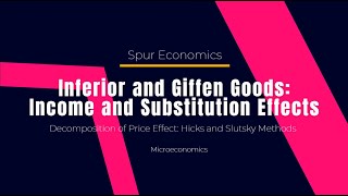 Inferior and Giffen Goods Income and Substitution Effects [upl. by Aizti611]