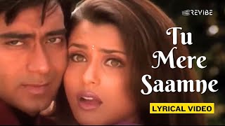 Tu Mere Samne Official Lyric Video  Alka Yagnik Udit Narayan  Ajay Rani Sonali  Chori Chori [upl. by Israel]