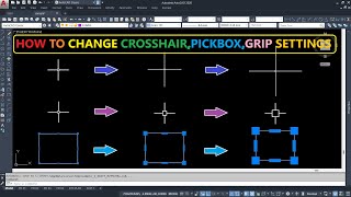 AutoCAD Cursor Settings  AutoCAD Crosshair Settings [upl. by Wessling488]