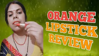 Orange Lipstick Review  Under ₹50 Rs  Archana Face Beauty  review lipstick [upl. by Eckart]