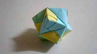 Origami Stellated Octahedron Sonobe [upl. by Haukom2]