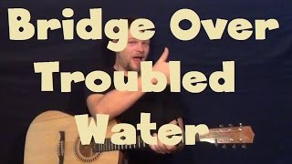 Bridge Over Troubled Water Tessanne ChinSimonampGarfunkel Easy Guitar How to Play Tutorial [upl. by Anma975]