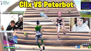 Clix VS Peterbot 1v1 TOXIC Buildfights [upl. by Yrol]